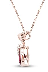 AFFY White CZ & Simulated Pink Ruby Bezel Setting