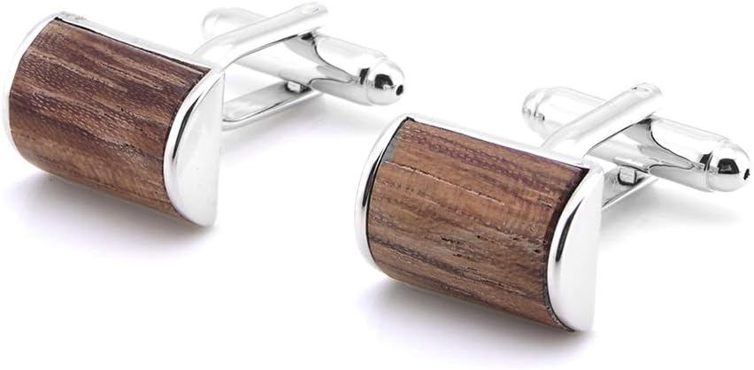 Ruikey 1 Pair Cufflinks Brown Curved Surface Cuff Links Shirt Sleeve Business Cuff Link For Men Amazon Co Uk Kitchen Home