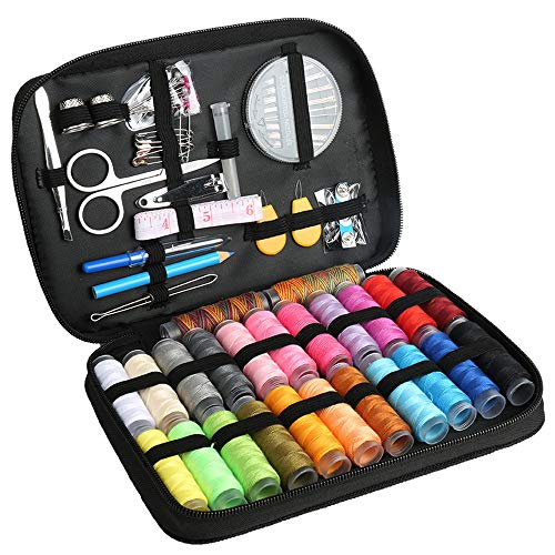 Portable Sewing Kit with 96in1 Basic Sewing Supplies (22 Spools of XL