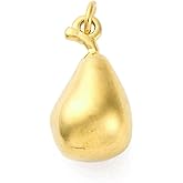 KitBeads 5Pcs 18K Gold Plated Pear Charms Stainless Steel 3D Dangle Fruit Charms for Bracelets Necklaces Earrings Jewelry Making Crafts