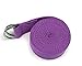 Yes4All Exercise Yoga Strap 8 feet with D-Ring Buckle for Stretching, Flexibility and Physical Therapy – Yoga Belt Strap Cotton (Purple, Set of 2)