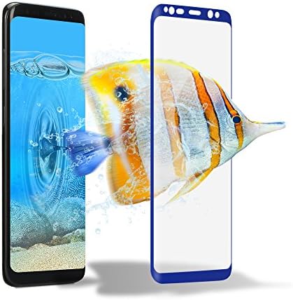 Galaxy S8 Plus Screen Protector, Fanhoo 3D Curved Edge Full Screen Coverage [100% Touch Sensitivity] [Anti Bubble] [Ultra Clear] Film Screen Protector for Samsung Galaxy S8 Plus (Blue)