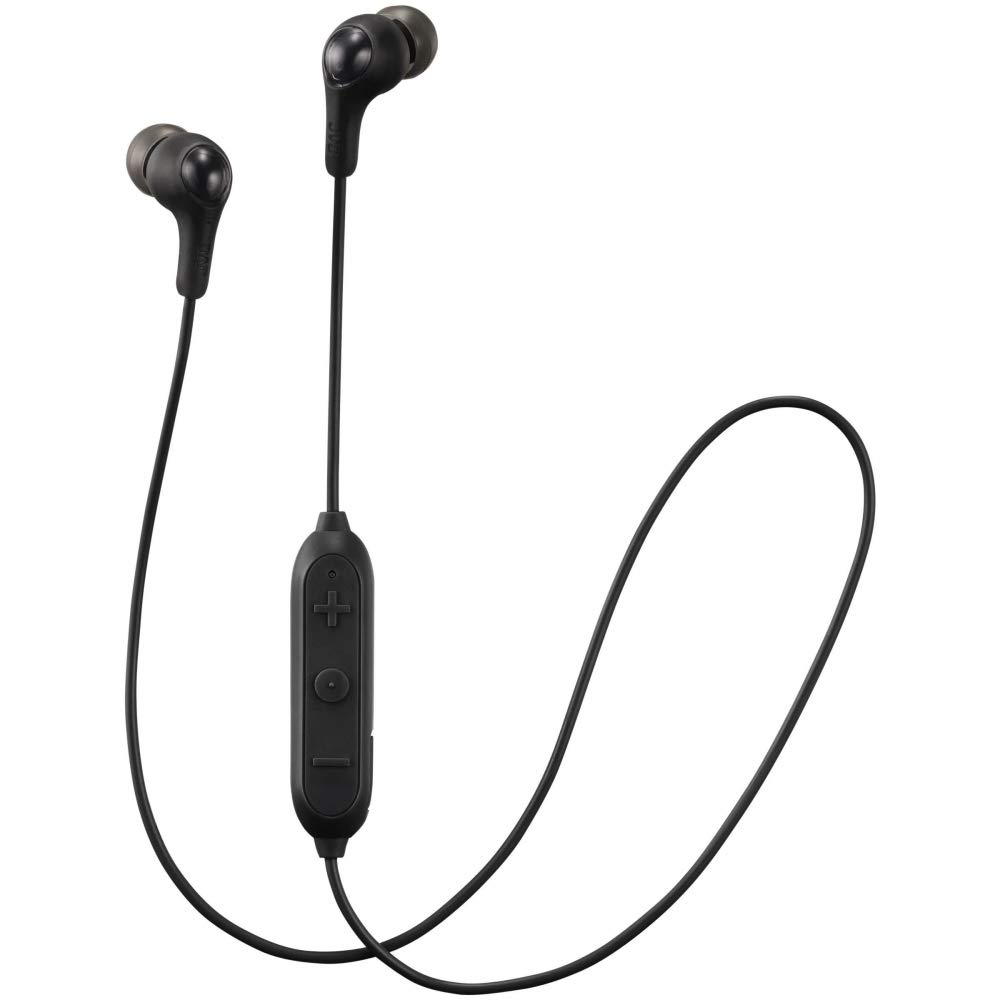 JVC Gumy Plus Wireless Bluetooth In Ear Headphones Earphones with Bass Boost, Comfortable Earbuds and Built In Mic and Remote for Call Handling, Black