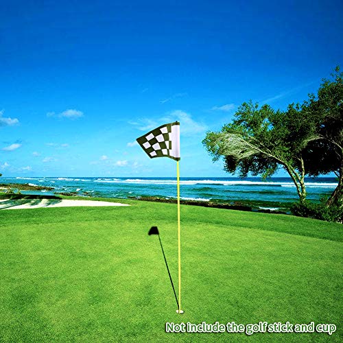 image for KONDAY Golf Flag,Green Golf Flags,Solid Nylon and Checkered Traning Go