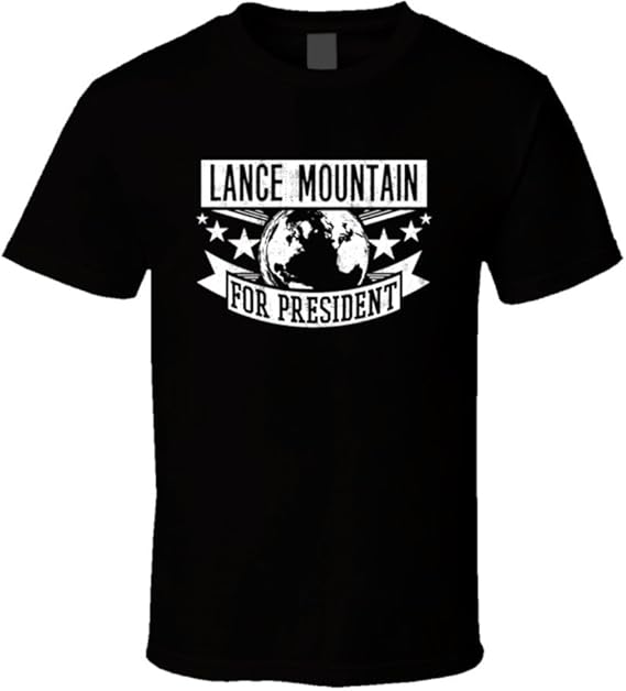 Lance Mountain for President Skateboarding Hall of Fame T Shirt M Black