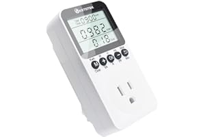 KETOTEK Watt Meter Plug-in Socket Power Meter, Kilowatt Wattage Voltage Tester, Home Electricity Usage Monitor with Overload 