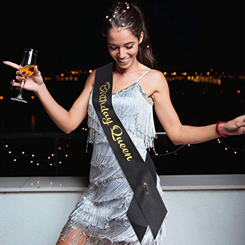 Birthday Queen Sash, Happy Birthday sash for Women, Birthday Gifts Birthday Sash Party Supplies for Women