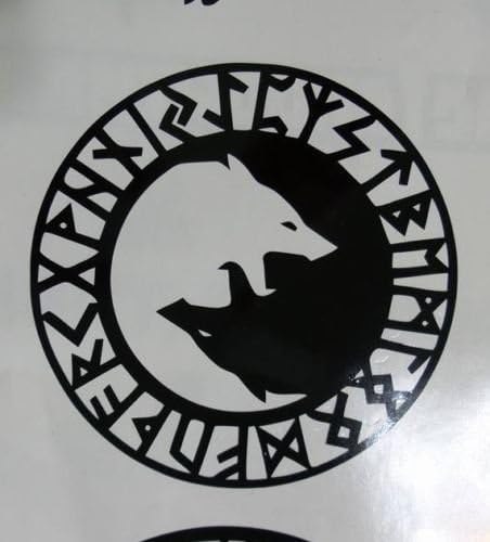 Viking Wolf Runes die cut vinyl decal sticker wall car laptop