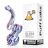 Labs Glass Water Bub Device Blue Orange with a Carb 5 inch