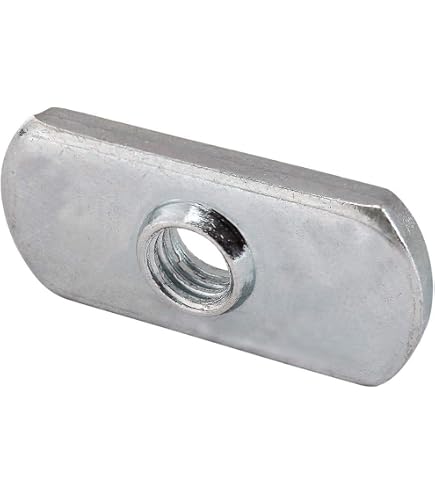 10 écrous Carrés M6 X 20 Mm X 5 Mm - Filetage Métrique, Plaqués Zinc - Kit Assortiment Neuf Zaplyte