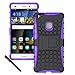 Huawei P9 Lite Case, OEAGO [Drop Protection] Protective Case [Shock Proof] Tough Rugged Dual Layer Plastic Impact Defender Case Cover with Kickstand for Huawei P9 Lite (Not fit Huawei P9) - Purple
