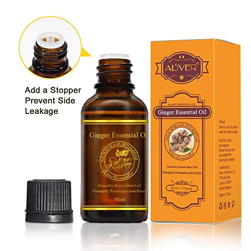 30ml Ginger Oil Essential Pure Natural Plant Therapy Lymphatic Beauty Drainage Ginger Body Massage Spa Oil for Aromatherapy, Skin, Bath, Foot Therapy, Family, Stamina Bathing Relaxation (C) - Thumbnail 7