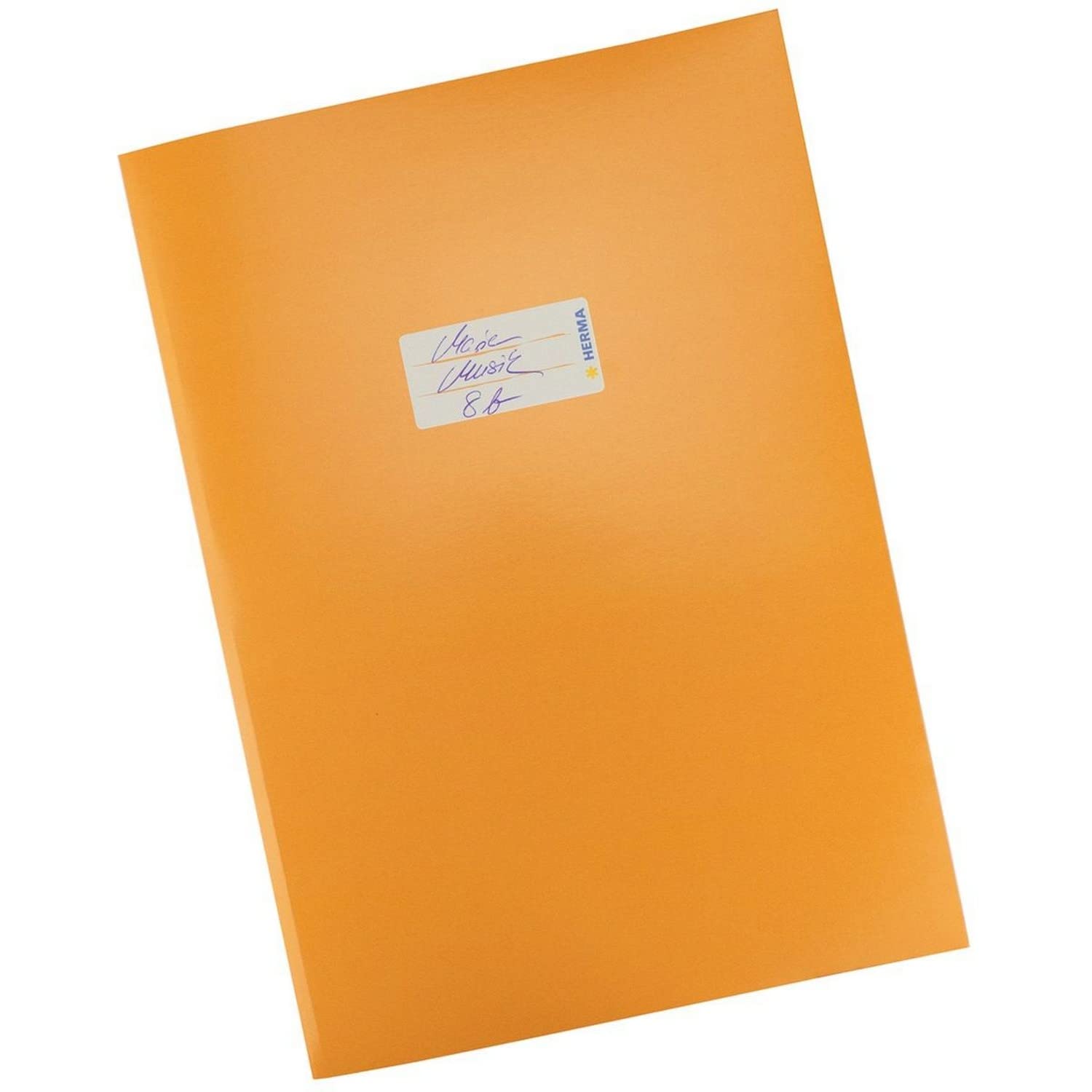 HERMA Cardboard Exercise Book Cover A4, with inscription field, made of extra-strong cardboard, slip on cover jackets for school, orange