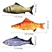 Malier 3 Pack Catnip Toys for Cats Fish Catnip Toys Cat Toys Simulation Plush Fish Shape Toy Doll Interactive Pets Pillow Chew Bite Kick Supplies for Cat Kitten Kitty
