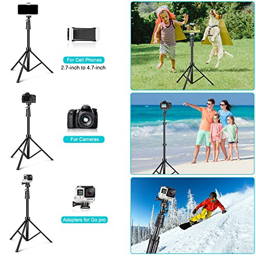UBeesize 67" Phone Tripod&Selfie Stick, Camera Tripod Stand with
