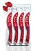 PREMIUM KNIFE SET- Set of 4 Pizza Knives - Best Quality Stainless Steel - Pizza Cutter and Slicer - Dishwasher Safe - Color Coated - Non-Stick Blades