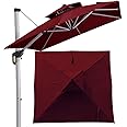 OUKEJNM 10 X 10ft Patio Umbrella Replacement Canopy Square Cantilever 2-Tier Top Cover Outdoor Market Umbrella