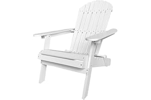 FDW Adirondack Chairs, Weather Resistant Patio Chairs with Pinewood Wooden Textured for Patio Lawn Garden Backyard Deck Pool 