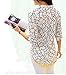 Franterd Fashion Women's Elegant Print Chiffon Long-sleeve Slim Blouses (XL)