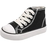 Mybozz Kids Canvas Shoes Boys Girls High Top Canvas Slip On Sneakers