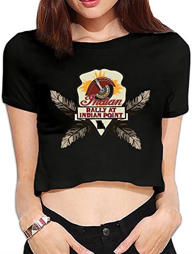 Indian Motorcycle Crop Top Tshirt Sweatshirt Dew Navel Attire Tshirt Easeful Lady