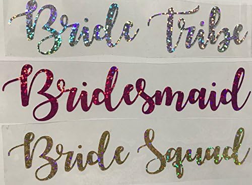 Murrielle Bride Tribe Iron On Transfer Bride Team Hen Do Holographic Vinyl Small Size