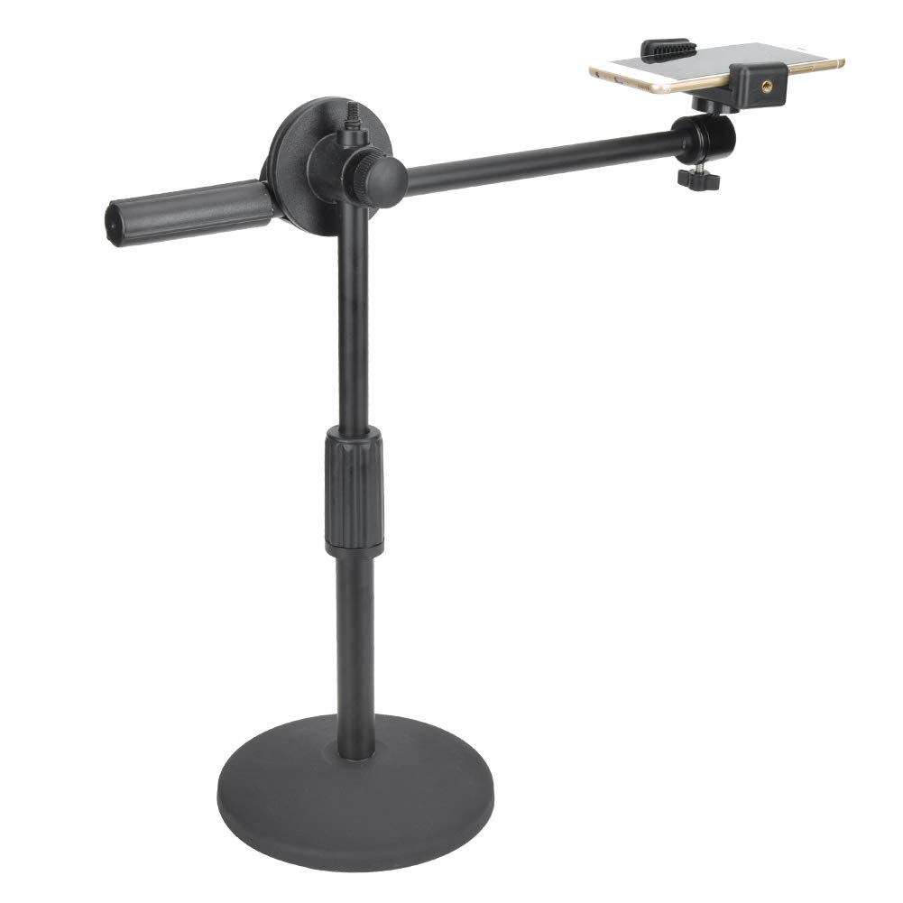 Vbestlife Mobilephone Mount Desktop Photography Phone Holder Bracket Arm Bracket Stand for Photo Video Shooting Fill Light