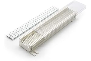 InstallerParts 66 Punch Down Block - Terminating Block for Data Network Wiring, Telephone Punch Down Cabling, Wire Termination - White