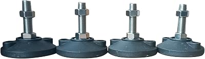 KATSU 4pk M16x60mm Leveling Feet Stainless Steel 100mm Nylon Base Heavy Duty