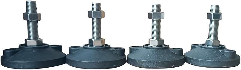 KATSU 4pk M16x60mm Leveling Feet Stainless Steel 100mm Nylon Base Heavy Duty