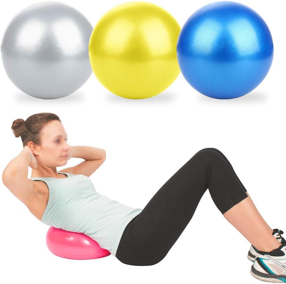 4 Pack Mini Yoga Balls 9.8 Inches Exercise Balls Therapy Pilates Ball Balance Ball Bender Ball