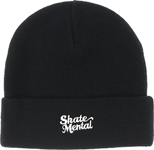 Skate Mental Script Black Beanie Hat