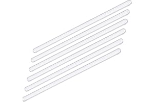 MECCANIXITY Borosilicate Glass Stick 5.91" Length 6mm Dia Stir Rod Mixing Tools with Both Ends Round for Lab Kitchen Science 