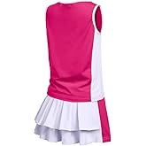 Zaclotre Girls Tennis Golf Dress Outfit Sleeveless Tank Top and Skorts Sets Sport Skirt with Shorts