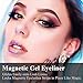 Magnetic Eyelashes and Eyeliner Kit, 5 Pairs of Natural Soft False Eyelashes and Delicate Smooth Eyeliner, Thick Curly Lashes with Waterproof Texture, Easy to Wear and Reusable.