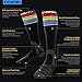 KKUP2U Compression Socks for Men & Women, Medical20-30 mmHg Graduated Compression for Flight, Maternity, Athletics, Travel, Nurses, Running - Boost Stamina, Circulation & Recovery - Rainbow M