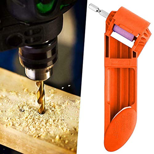 Weite 2 Set of Portable Corundum Grinding Wheel Wear-resistant Hand Diamond Drill Bit Sharpener Tools for Sharp Edge, Includes Mini Wrenches (Orange) - Thumbnail 4