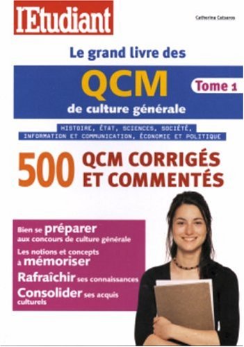 Le grand livre des QCM de culture générale : Tome 1 by (Paperback)
