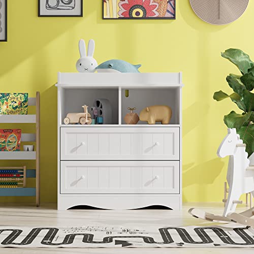 Cozy Castle Diaper Changing Table Dresser, Baby Dressers for Nursery