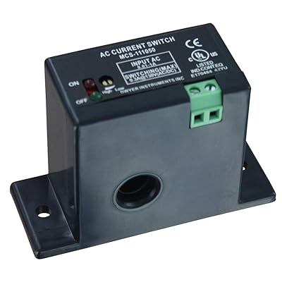 Dwyer Miniature Current Switch, MCS-111050, Solid Core, .5 to 50 A Continuous