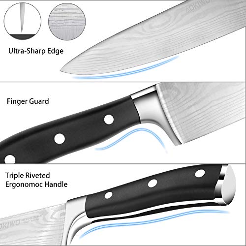 2 Kitchen+Germany+Stainless+Professional+Full+Tang