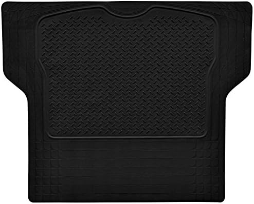 Heavy Duty Rubber Car Trunk Floor Mat Cargo Liner All Weather Universal Trim-to-Fit for Auto SUV Van Truck Jeep Black