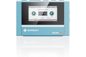 SnowSky/FiiO Echo MINI HiFi Bluetooth MP3 Player, 15Hours Playback, Independent Volume Control with 3.5mm/4.4mm Headphones Outputs (Sky Blue)