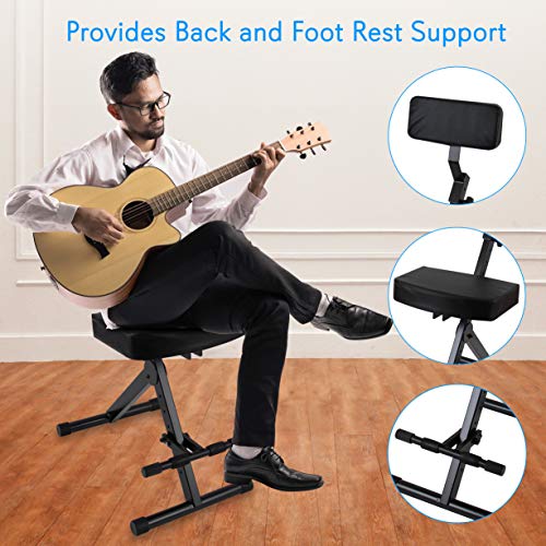 Portable Adjustable Musician Performer Stool - Folding Musicians