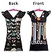 My Little Dress Hanging Jewelry Organizer, New & Improved, Closet Storage 2-sided for Jewelry, Hair Accessories & Makeup (1-Bright Blue Dress & Black Satin Hanger, 24 pockets 17 loops)