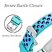 Geak Fitbit Alta Bands and Fitbit Alta HR Bands, Sports Replacement Accessory Wristband with Secure Watch Buckle,Small,Teal with Blue