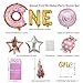 Donut 1st Birthday Party Supplies Set, BAPHILE First Birthday Party Decoration Kit Donut Foil Balloons Chair Garland 12 Month Baby Photo Banner for Baby Shower Donut Party Wall Decor