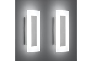 LMQNINE Modern LED Acrylic Wall Sconce Warm White Light Chrome 6000K for Bedroom Corridor Stairs Bathroom Indoor Lighting Fix