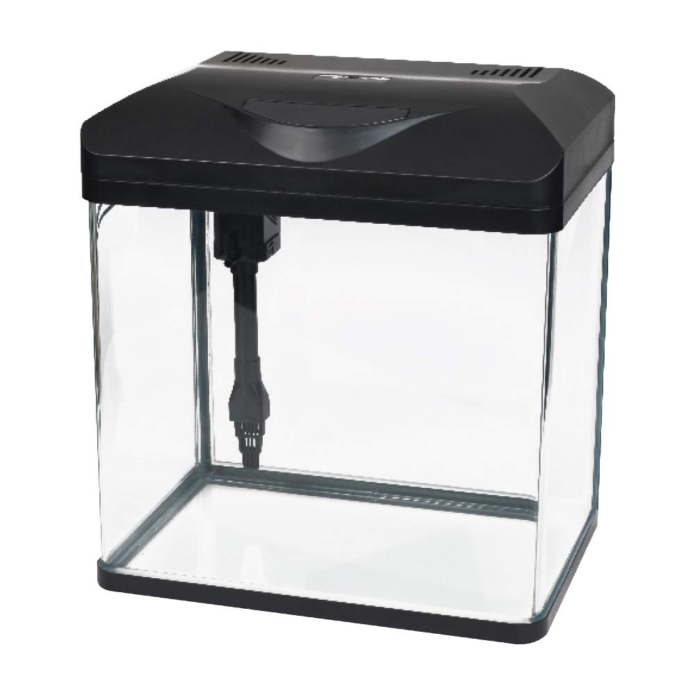 AMTRA LAGUNA LED 30 - 18 liter glass aquarium tank with lid, LED lighting and filter included, 30x23.5x34.5 cm, Black