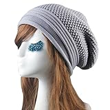 WensLTD Knit Winter Warm Women Men Hip-Hop Skull Beanie Hat Baggy Unisex Ski Cap (Gray)
